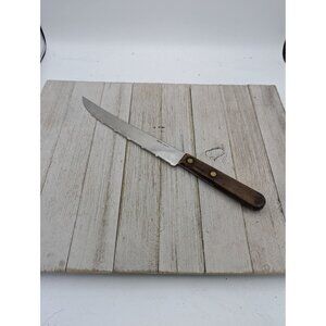 Vintage Kabar 8" blade Chef's Slicing Boning Carving Kitchen Knife Wood Handle